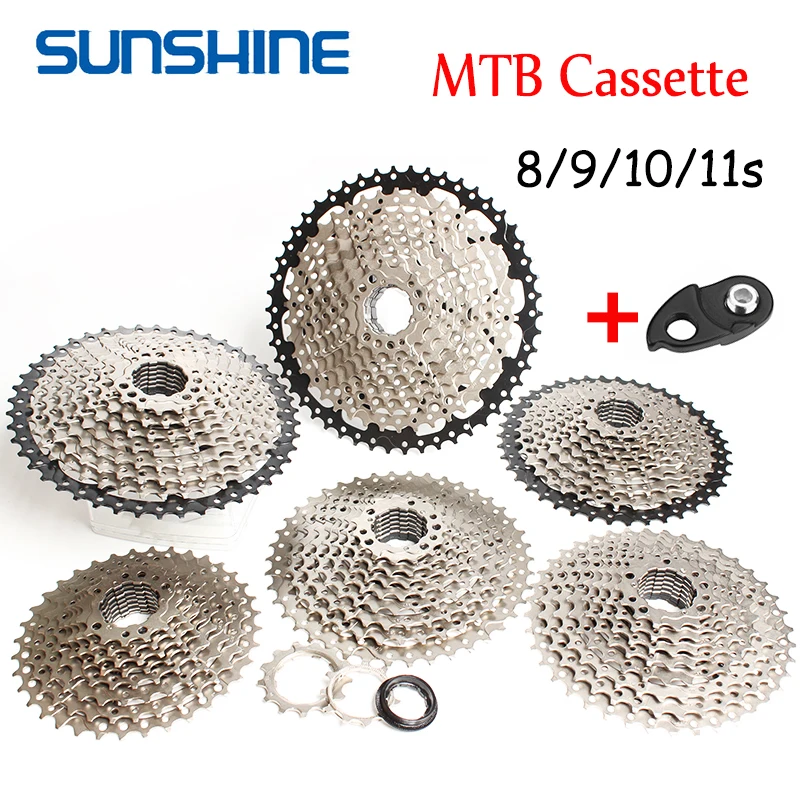 Кассета Sunshine MTB 8S 9S 10S 11S велосипедный маховик с вешалкой 11 32/36/40/42/46/50T запчасти для