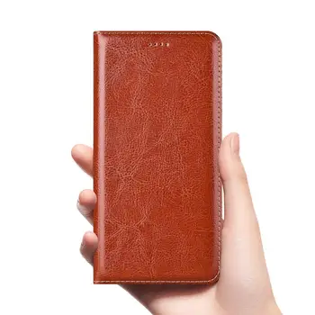 

luxury Genuine Leather Case For ASUS Zenfone Max Pro Plus Shot M2 ZB631KL ZB633KL ZB634KL Case Retro Crazy Horse Flip Cover
