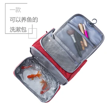 

New Style Korean-style Double Layer Business Trip Travel Waterproof Storgage Bag Makeup Bag Large Capacity Wet and Dry Separatio