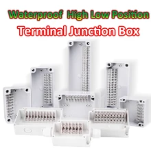 

Waterproof IP67 High Low Position Terminal Junction Box Terminal Block Threading Wire Distribution Line Sealed Box Cable Gland