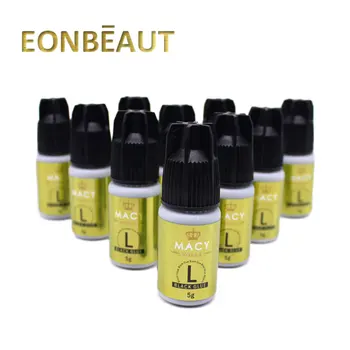 

10 Bottles MACY Type L Black Glue 5ml Eyelash Extension Glue Korean Original 1 Sec Fast Drying False Lash Glue Tools Individual