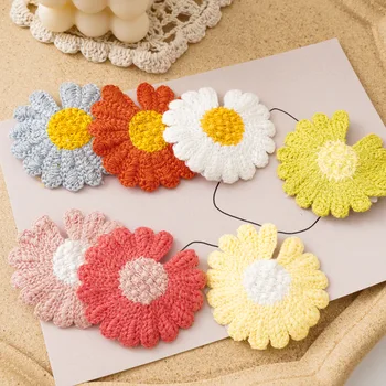 

Hair Clips for Girls Korea New Pink Flower Clip Daisy Hairpin Cute Girl Wool Edge Clip Korean Hairpin Headdress
