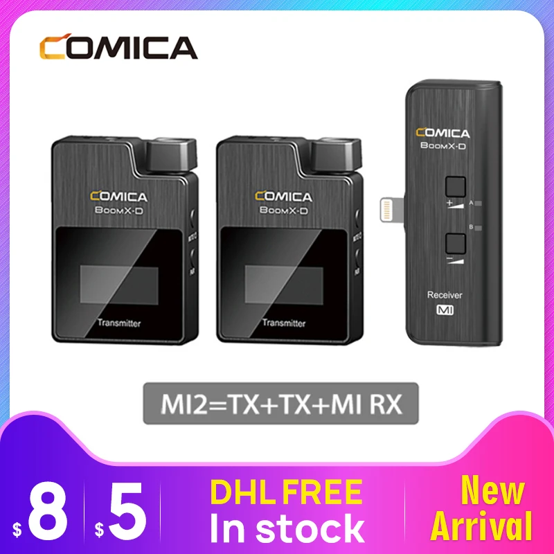 COMICA BoomX D MI2 2 4G Беспроводной с направленным конденсатором конденсаторный микрофон