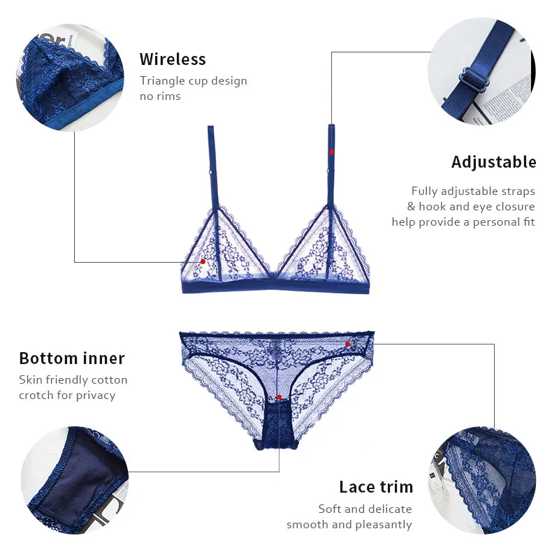 Женский элегантный кружевной винтажный бюстгальтер с вышивкой прозрачный без