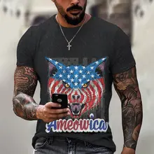 

Simple Featured Flag Pattern Men T-shirt Summer Loose Oversize T-shirts Casual T Shirt Daily Streetwear Round Neck Men's Top Tee