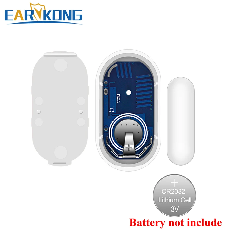 Wireless Magnetic window door detector 433MHz Built-in antenna For GSM Home Burglar Security Alarm System