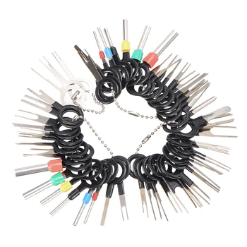 

A59pcs Car Auto Terminal Removal Tool Kit Wiring Crimp Connector Pin Extractor Electrical Wire Puller Pin Needle Car Repair Tool