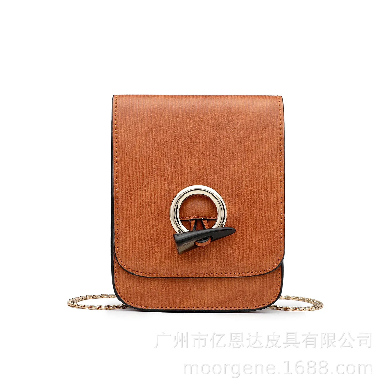 

Europe And America Style Imitation Ivory-Lizard-Iron Chain Shoulder Phone Bag Women's Verticle Shoulder Bag
