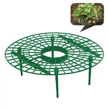 

5Pcs Strawberry Growing Supports Plant Rack Anti-rot Balcony Garden Holder Tool Support Stakes Plastic Round Support Shelf