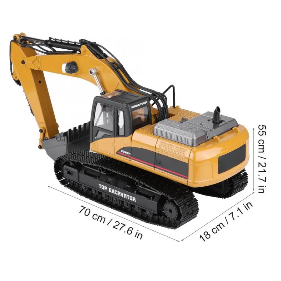 

Hot 3 in 1 23CH RC Excavator HUINA1580 2.4G 1:14 RC Electric Truck Model Excavator Engineering Vehicle Toy for Kids Crawler Car