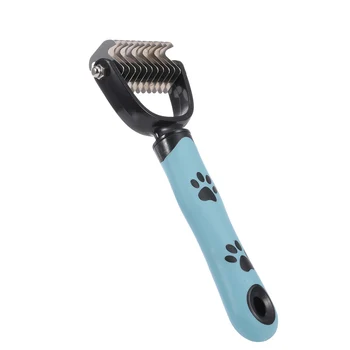 

New Stainless Steel Pet Fur Knot Cutter Dog Grooming Shedding Rake Dogs Cat Hair Removal Comb Pet Brush Grooming Tool