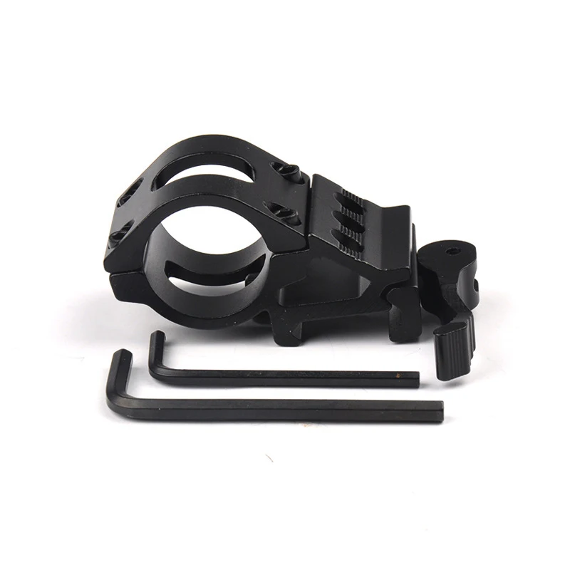 ar 15 accessories Tactical aluminum airsoft 25.4mm Offset flashlight holder QD 30mm scope mount for hunting rifle scope (1)