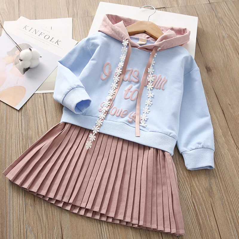 Menoea/платье для девочек; новая осенняя одежда для девочек; брендовая блузка для маленьких девочек; одежда для детей с длинными рукавами и капюшоном с кроличьими ушками - Цвет: AN050