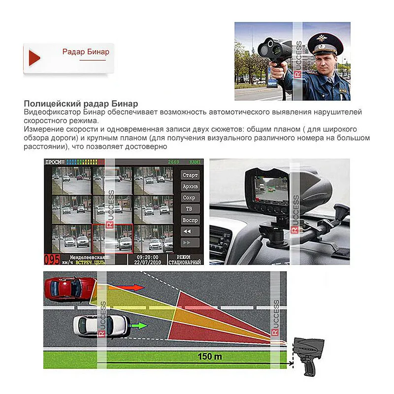 Ruccess Анти радар детектор с gps скорость камера детектор скрытый дизайн 360 градусов X Ka L CT 2 в 1 Автомобильный детектор для России