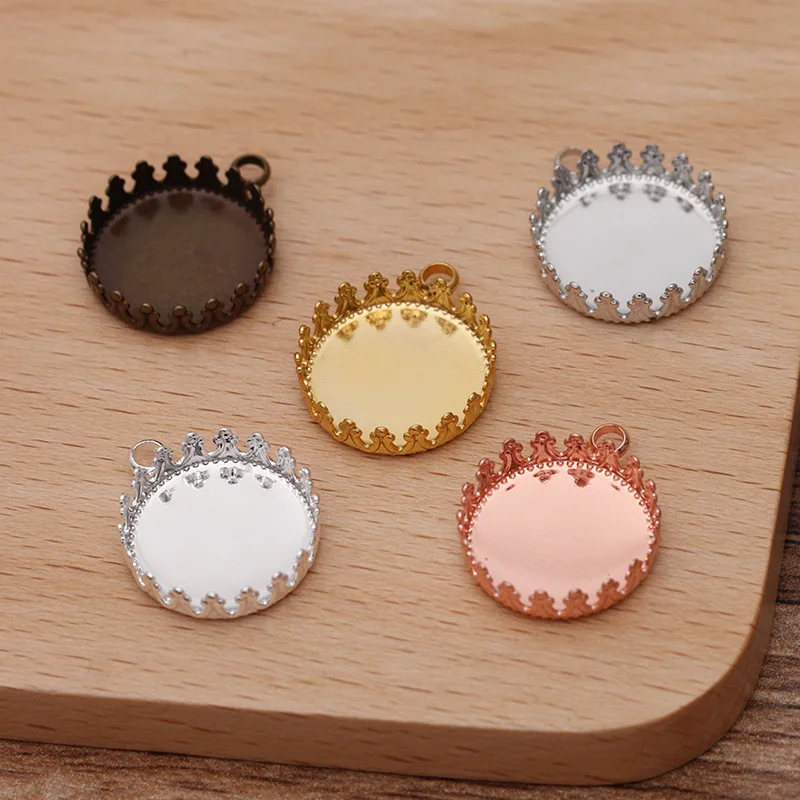 10PCS/lot 25mm Copper Cabochon Base Tray Bezels Blank Setting For Pendant Jewelry Making Supplies | Украшения и аксессуары