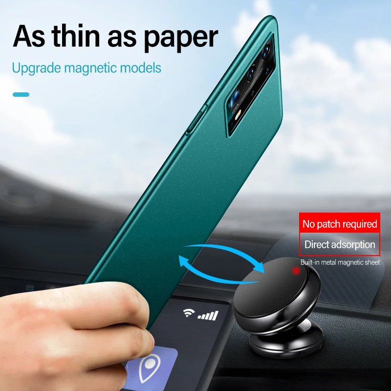 

Ultra-thin Magnetic Hard Matte PC Phone Case For Huawei P40 P30 P20 Pro Lite Mate 30 20 Honor 8X Frosted Protection Cover Coque