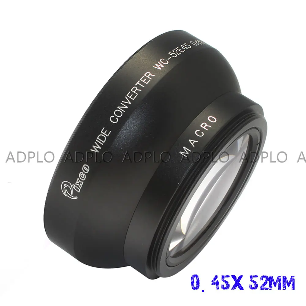 Pixco 52 мм 0.45X супер широкий угол макросъемки резьбы объектива для canon nikon sony PENTAX olympus DSLR DV SLR камеры(черный