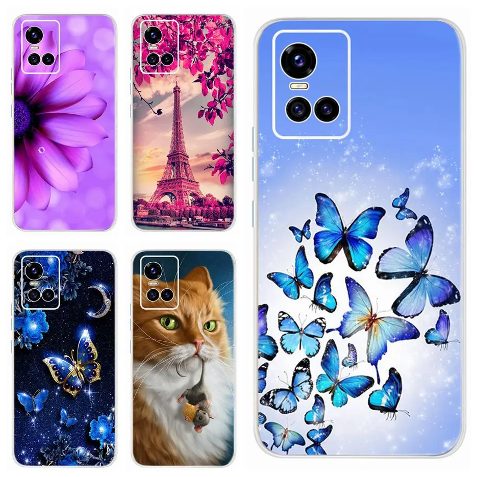 Чехол для Vivo S10 V2121A мягкий силиконовый чехол с милыми бабочками телефона 2021 VivoS10