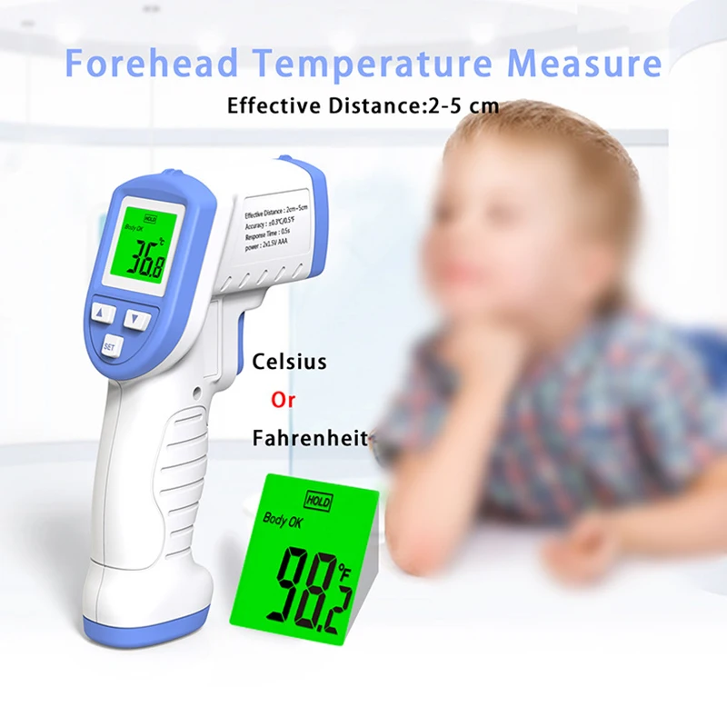 

20 Pack Multi Purpose Baby Adult Digital Thermometer Infrared Forehead Thermometer Gun Non-contact Temperature CE FCC ROHS