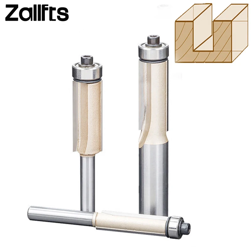 

Tideway 1/4" 1/2" Shank Flush Trim Router Bits for Wood Trimming Cutters with Bearing Woodworking Tool Endmill Milling Cutter