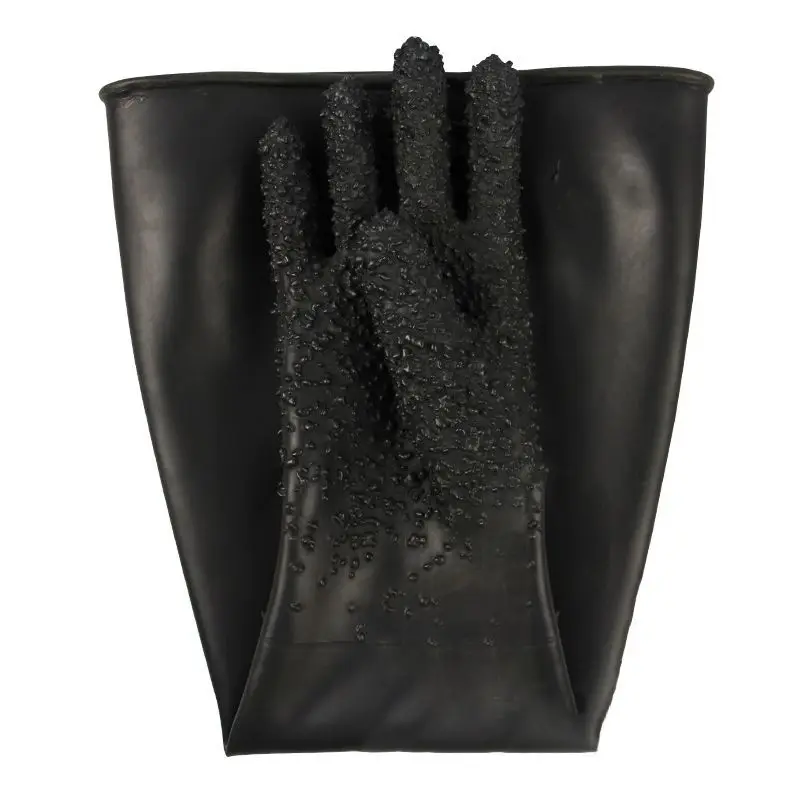 Natural Wear-resistant High Pressure Hot Latex Tape Granule Protective Gloves Machine Special Gloves Sandblasting Thickening