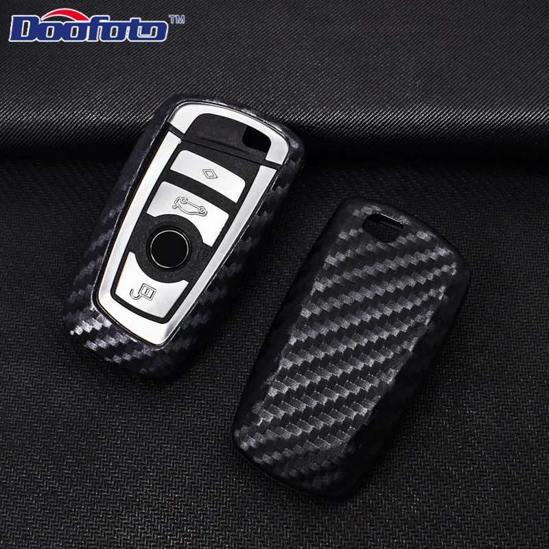Car Key Shell Carbon Fiber car accessories Lines Car Protection Key Cover for bmw e46 F10 F20 F30 1 3 4 5 6 7 Series X3 X4 320I 116I 118I key case,key case cover