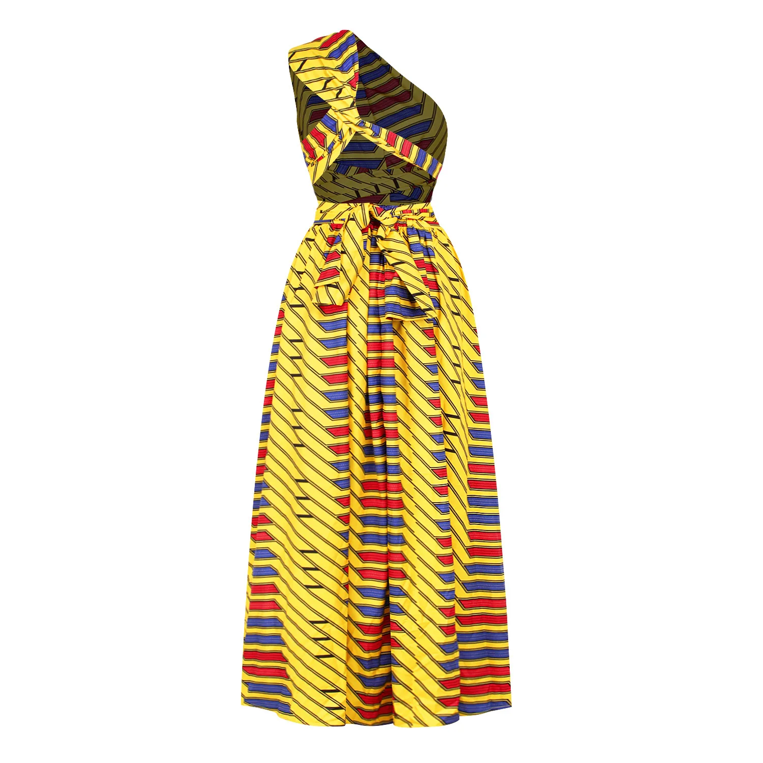 Longue robe africaine wax pour femmes 493