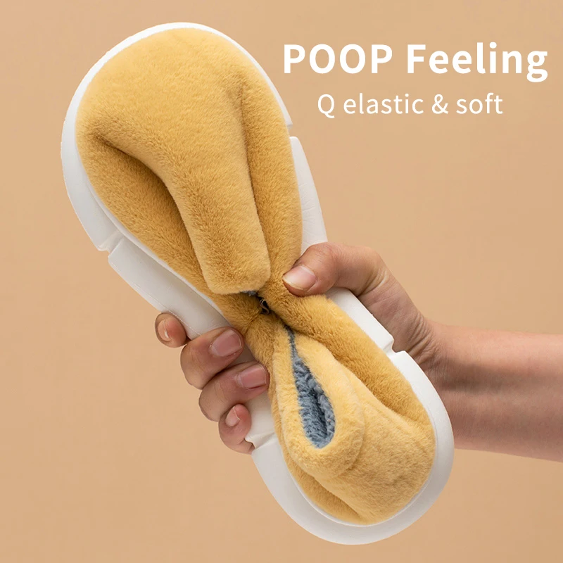 Men Shoes Plush-Slippers EVA Anti-Slip Youdiao Warm Winter Women Indoor Thick Sole Heel-Wrap