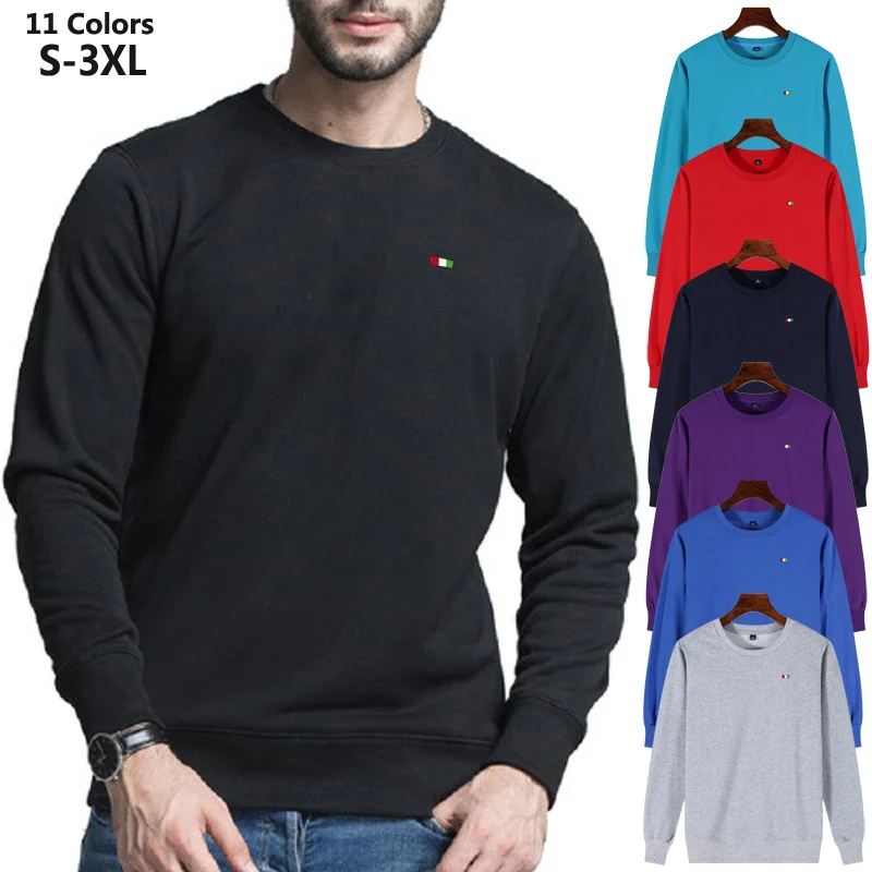 

High Quality Autumn Men's Sweatshirts Casual Solid Cotton Sportswear Mens Hoodies Coats Fashion Men Clothing Outerwear Male Tops