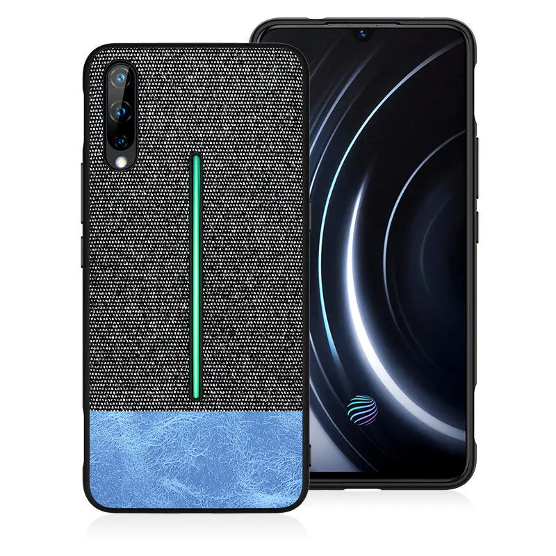 PHOPEER тканевый в деловом стиле чехол для Vivo iQOO Neo V15 X27 Pro Vivo S1 Z5X Z1 Pro Y3 Y17 противоударный чехол-накладка - Цвет: Black - Blue