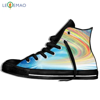 

Custom Image Printing Sneakers Motion Light Optical Illusion High Quality Men Interesting Canvas Shoes Custom Walking Shoes