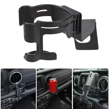 

Multi-Function Phone Holder Drink Cup Mount Stand Bracket Organizer for Jeep Wrangler JK JKU 2018-2019, Interior Accessories