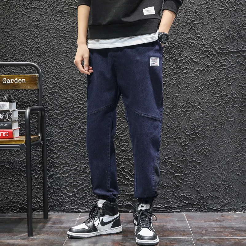 Designer Trousers Men Jeans Pants Punk Harem Pants Male Tracksuit Bottoms Black Jeans Japanese Streetwear Cargo Pants Casual