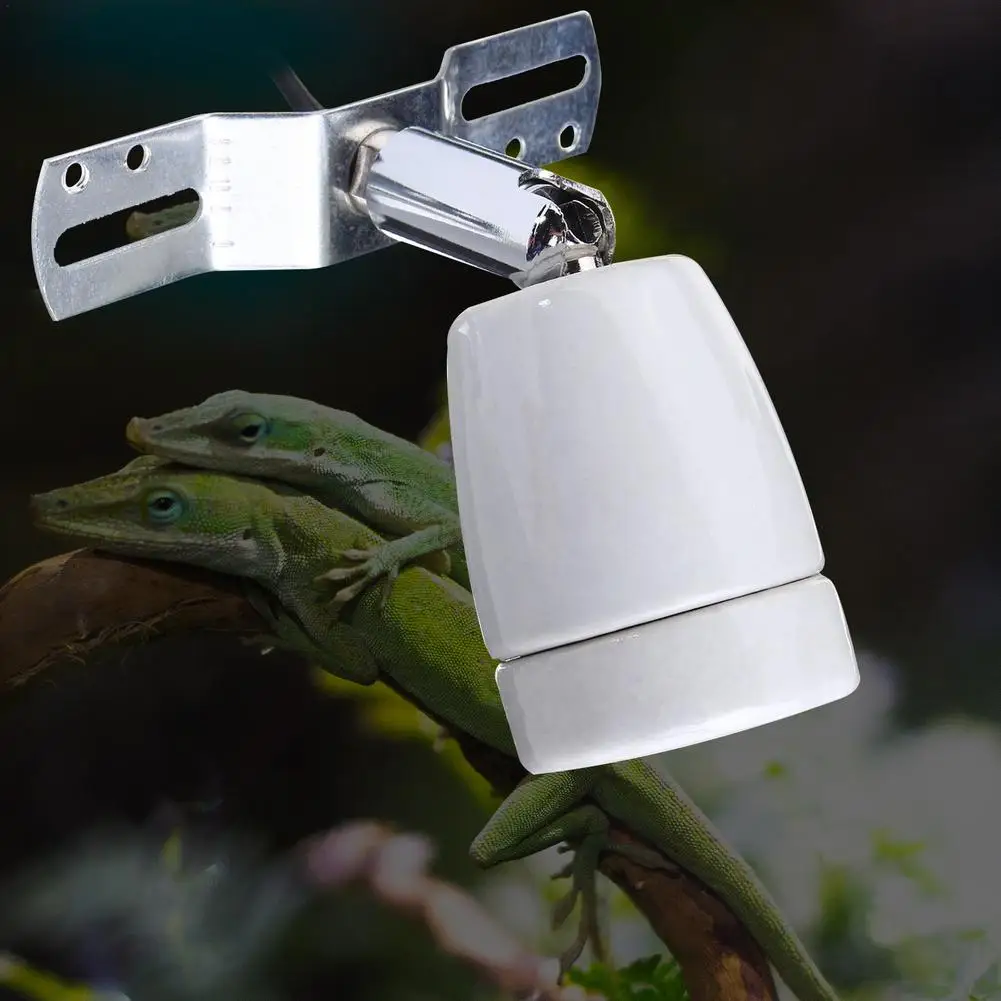 Ceramic E27 Lamp Holder Reptile Pet Heating Lamp Base Rotatable Bulb Holder For Reptile With ON/OFF Button Switch