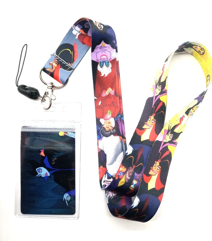 1 шт. малефисент злодейские ремешки держатели карт банковский ремешок на шею для