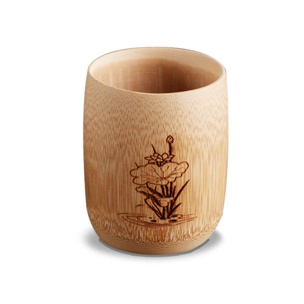 Leakproof Gift Drinking Tea Beer Mug Home Coffee Natural Bamboo Drinkware Juice Water Cup Office Vintage Milk Wine