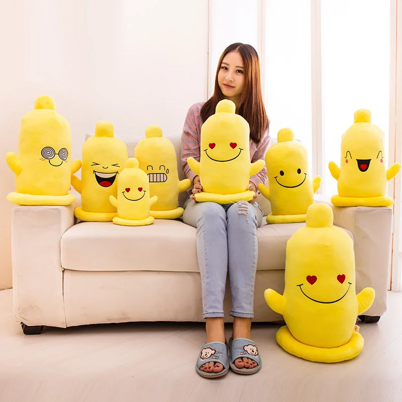 

Creative Spoof Condom Pillow Condom Doll Men And Women Birthday Gift Whole Person Plush Toys