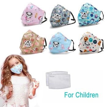 

New Lovely Cute PM2.5 Washable Mouth Mask With Valve Kids Children Anti Haze Dust Mask Nose Filter Face Mouth Muffle Respirator