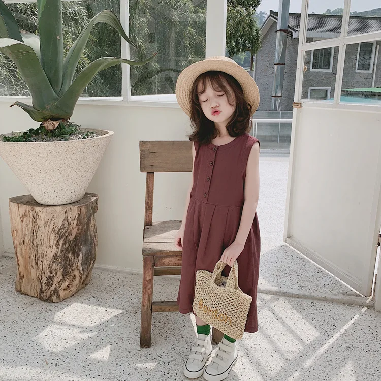 Tckids Childrenswear Customizable 19 Summer CBC Style Three-Color One-piece Wide-Leg Culottes