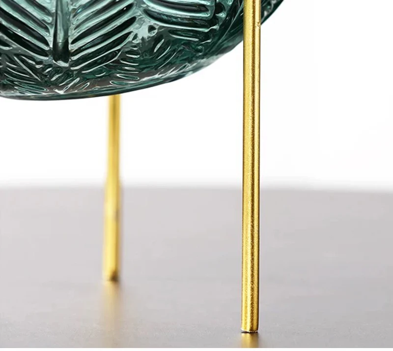 Креативная Цветочная ваза Фруктовая корзина Декор для дома прозрачная стеклянная ваза золотистые Железные рамки пейзаж стеклянный шар ваза для цветов фигурки