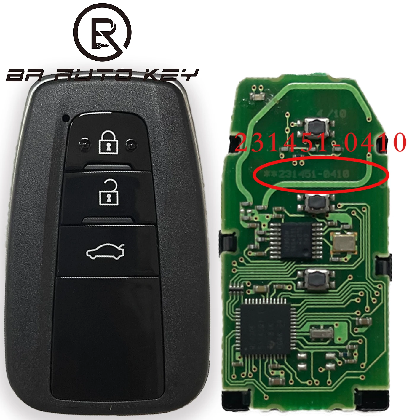 Original Proximity Smart Remote Car Key Fob for Toyota Camry 2017 2018 2019 2020 434Mhz with 8A Chip ID:H Board NO: 231451-0410