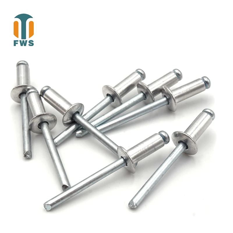 

20PCS M5 8-16mm Multi Sizes DIN EN ISO15977 GB/T12618.1 Aluminium Open End Round Head Blind Rivet for Furniture Car Aircraft