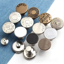 Perfect Fit Instant Button Replacement Jean Buttons 10 Pieces Adjustable Nail-Free Waist Buckles Extender Set Chrysanthemum Adjustable Buttons 10PCS No Sew Waist Buckle with Rivets