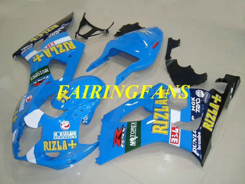 Материалы для инжекционного литья детали корпуса для Suzuki GSXR1000 2003 2004 GSX R1000 K3 03 04 GSXR 1000 ABS Комплект синих обтекателей+ подарки KN05
