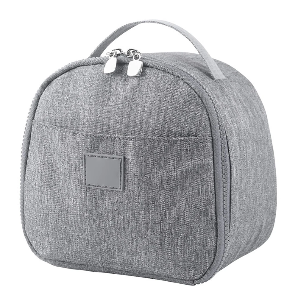 Light Gray Сумка для обеда на молнии Bento Packet для женщин и мужчин, Студенческая сумка для еды, термостойкая переносная сумка-холодильник из алюминиевой фольги для путешествий и пикника - Цвет: Light Gray