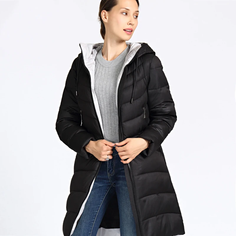 Новинка, зимняя куртка для женщин, плюс размер, длинное толстое модное женское зимнее пальто, пуховик с капюшоном, парка, Femme Docero