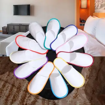 

10 Pairs Spa Hotel Guest Slippers Open Toe Disposable Slippers for Women Men