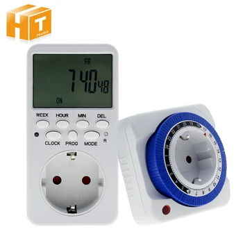 

Electronic Digital Timer Switch 220/240V Wall Charger Adapter Cyclic Programmable Lighting Daily Timing Socket EU/US/UK Plug.