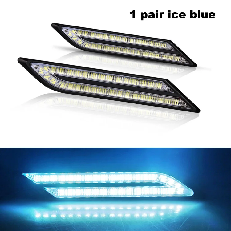 Nlpearl 2x33 SMD дневные ходовые огни для автомобиля, светодиодный, водонепроницаемый, супер яркий светодиодный модуль DRL, автомобильный светильник в сборе, автомобильный Стайлинг 12 В - Цвет: ice blue leaf drl