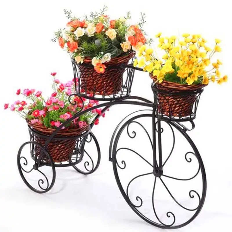 

Iron Plant Shelf Flower Rack Nordic Metal Floor Shelf Multi-layer Bicycle Metal Shelves Plants Stand Outdoor Metal Garden Decors